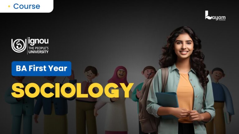 BA SOCIOLOGY (H) FIRST YEAR